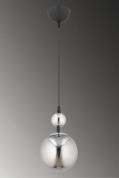 ESSLİGHT Nisan Single Chrome Pendant Lamp Chandelier (Smoked Glass) Entrance Hall Young Room
