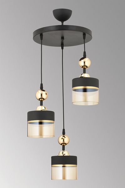 ESSLİGHT Icon 3-Piece Pendant Lamp Chandelier Living Room Kitchen Hall Bedroom Young Room Office