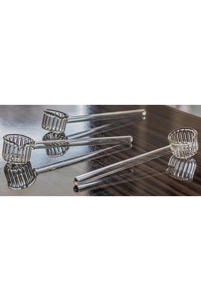 LEYLA CAM SANATLARI Glass Sugar Spoon 3 Pieces