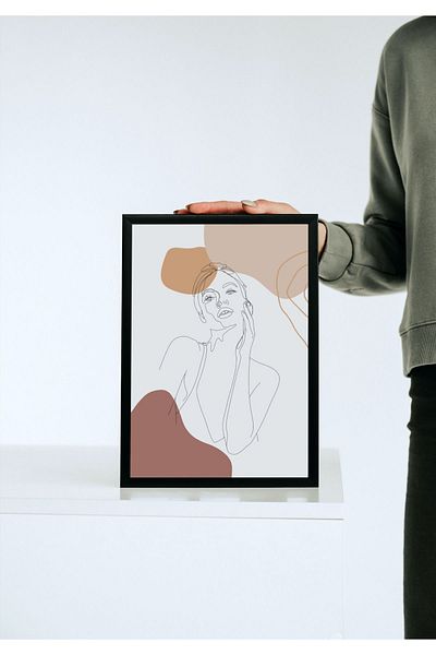 Arthopia Γυναικεία Σιλουέτα Εικονογράφηση Pinterest Αφίσα με κορνίζα Υψηλής ποιότητας Διακοσμητικό Σχέδιο Ζωγραφική