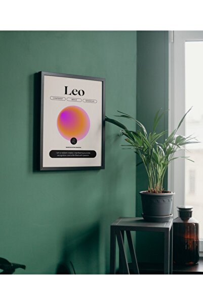 Arthopia Leo Aslan Burcu Burçlar Pinterest Poster Çerçeveli Yüksek Kalite Dekorasyon Tasarım Tablo