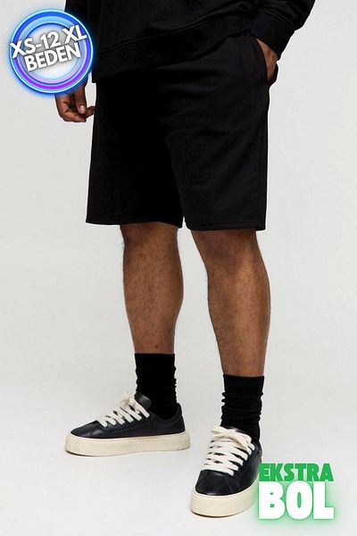 vladivosto Battal Mold Large Size Oversize Bermuda Shorts Black Gray