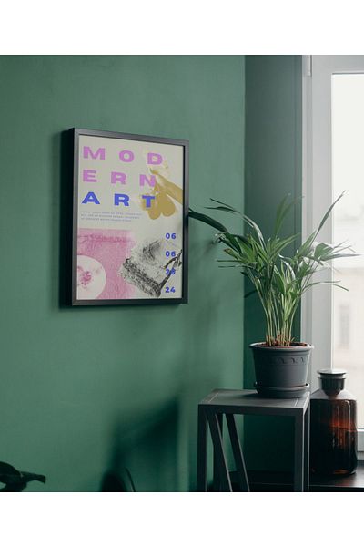 Arthopia Πανό Έκθεσης Μοντέρνας Τέχνης Pinterest Αφίσα με κορνίζα Υψηλής ποιότητας Διακοσμητικός Σχεδιασμός Ζωγραφική