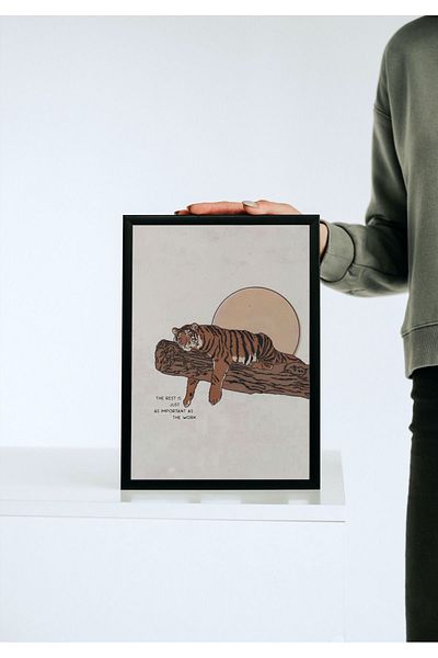 Arthopia The Rest Tiger Tiger Pinterest Αφίσα με κορνίζα Υψηλής ποιότητας διακοσμητικό σχέδιο ζωγραφικής