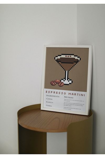 Arthopia Αφίσα σχεδίασης με πλαίσιο διακόσμησης Espresso Martini