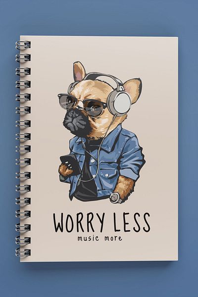 Apeirona Unlined Notebook| 90 Sheets| Steel Spiral| Hard Cardboard Cover
