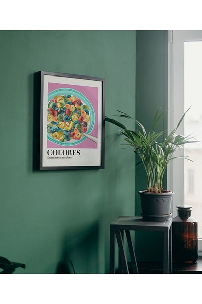Arthopia Colores PopArt Corn Flakes Pinterest Αφίσα με κορνίζα Υψηλής ποιότητας διακοσμητικό σχέδιο ζωγραφικής