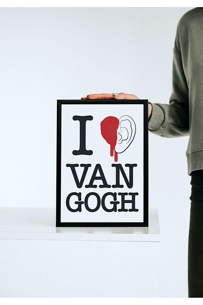 Arthopia I Love Van Gogh Pinterest Αφίσα με κορνίζα Υψηλής ποιότητας διακοσμητικό σχέδιο ζωγραφικής