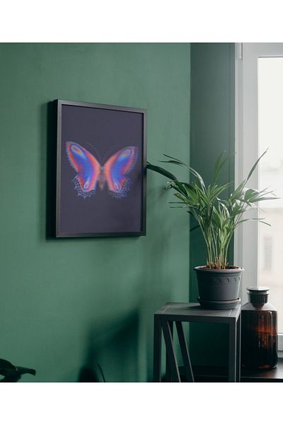 Arthopia Blue Butterfly Effect Pinterest Αφίσα με κορνίζα Υψηλής ποιότητας διακοσμητικό σχέδιο ζωγραφικής