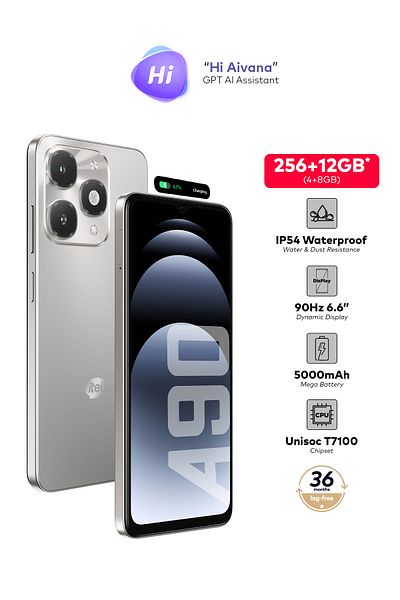 İtel A90 Dual Sim Space Titanium 4 8gb Ram 256 Gb 4g