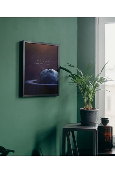 Arthopia Uranus Planets Space The Space Pinterest Αφίσα με κορνίζα Υψηλής ποιότητας διακοσμητικό σχέδιο ζωγραφικής