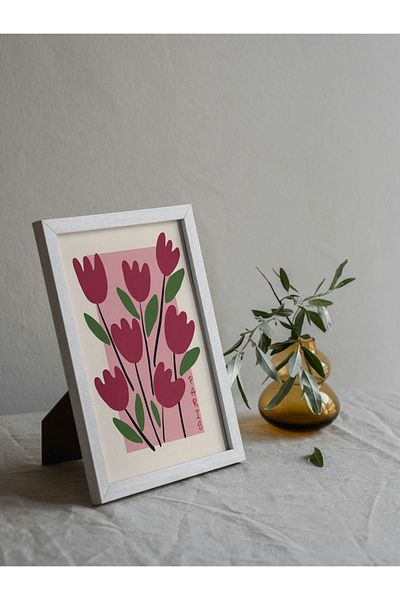 Arthopia Παρίσι Κόκκινα Λουλούδια Pinterest Δώρο Αφίσα Πίνακας Καλλιτεχνικού Σχεδιασμού με κορνίζα