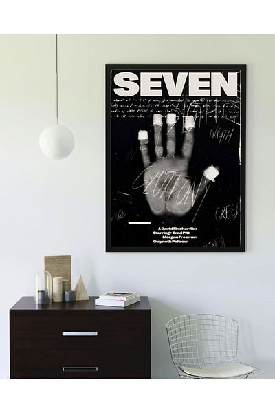 Arthopia Seven 7 Brad Pitt Ταινία Αφίσα Pinterest Δώρο Αφίσα Πίνακας Καλλιτεχνικού Σχεδιασμού με κορνίζα
