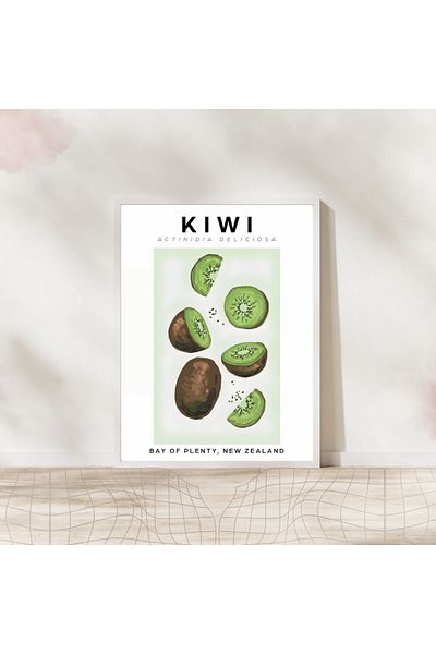 Arthopia Kiwi Kiwi Kitchen Products Πίνακας Σχεδίου Διακόσμησης με Πλαίσιο Αφίσας