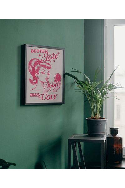 Arthopia Woman Beauty Pink Nostalgia Pinterest Δώρο Αφίσα Πίνακας Καλλιτεχνικού Σχεδιασμού με κορνίζα