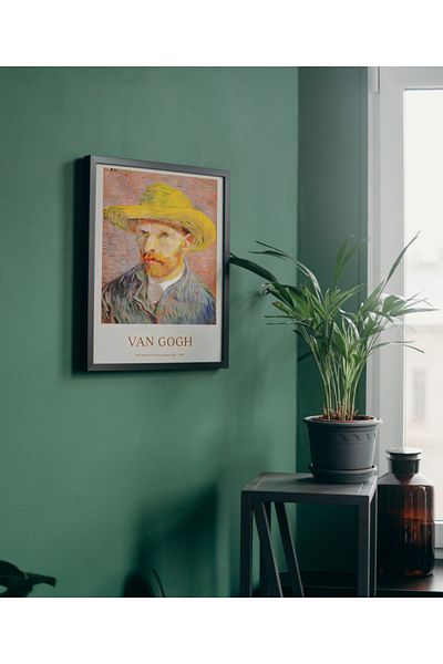 Arthopia Πορτρέτο Van Gogh Pinterest Αφίσα με κορνίζα Υψηλής ποιότητας διακοσμητικό σχέδιο ζωγραφικής