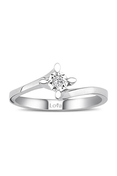 Lova 0,30 Karat Efektli Pırlanta Tektaş Yüzük - 1070095