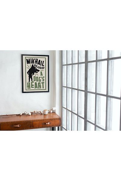 Arthopia Bulgakov Dog Heart Pinterest Αφίσα με κορνίζα Υψηλής ποιότητας διακοσμητικό σχέδιο ζωγραφικής
