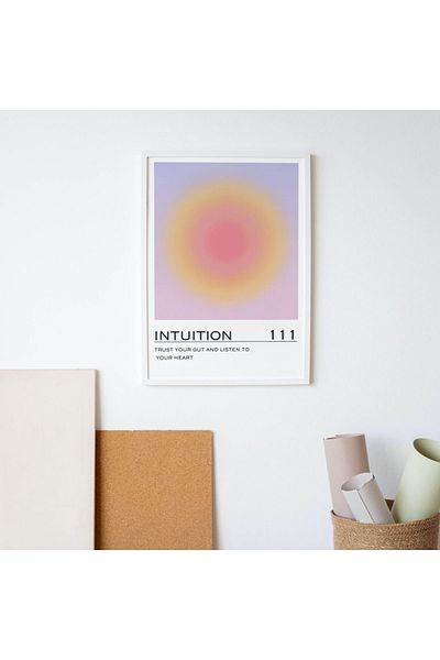 Arthopia Intuition Intuition 111 Angel Number Δώρο Αφίσα Πίνακας Καλλιτεχνικού Σχεδιασμού με κορνίζα