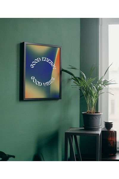Arthopia Καλή ενέργεια Καλές αντικειμένες Προώθηση Πολύχρωμη Pinterest Δώρο Αφίσα Καλλιτεχνική ζωγραφική με κορνίζα
