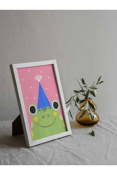 Arthopia Cute Animals Partici Frog Διακόσμηση Παιδικού Δωματίου Ποιοτική Πλαίσιο Πίνακας Αφίσα