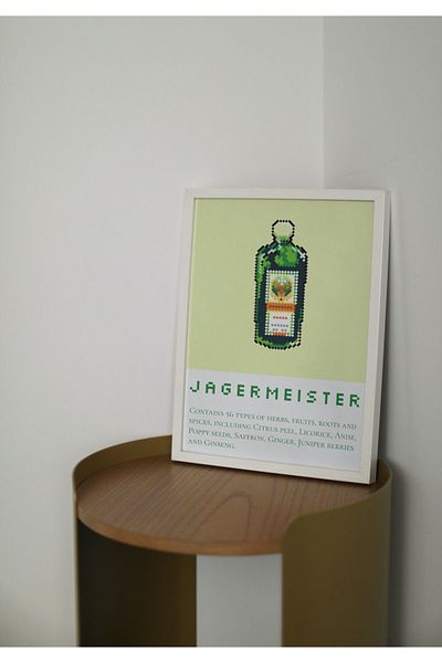 Arthopia Αφίσα με σχέδιο με πλαίσιο διακόσμησης Jagermeister