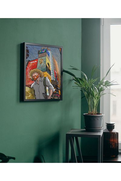 Arthopia Vintage Pinterest Van Gogh And Times Square Αφίσα με κορνίζα Υψηλής ποιότητας διακοσμητικό σχέδιο ζωγραφικής