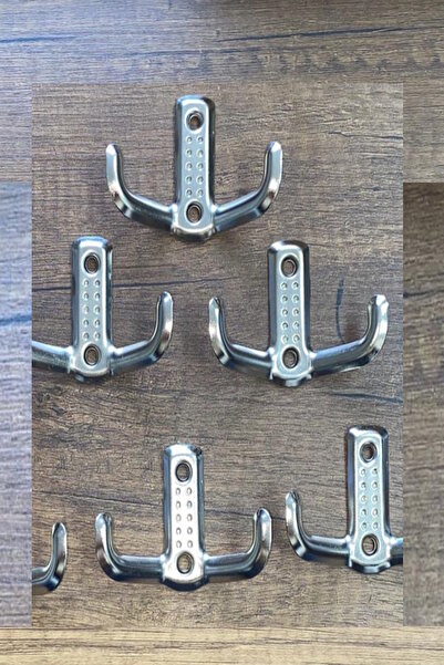 Kenzlife Askılık Tokadi Mat Beyaz Renk Suntalam 11 Adet Metal Krom Renk Portmanto