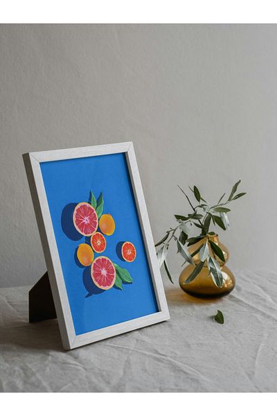 Arthopia Summer Fruit Mandarin Kitchen Pinterest Πλαίσιο αφίσας Πίνακας σχεδίασης υψηλής ποιότητας