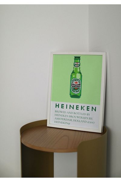 Arthopia Αφίσα με σχέδιο με κορνίζα Heineken Beer Decoration