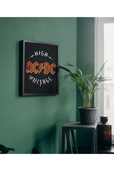 Arthopia AC/DC Music Banner Pinterest Αφίσα με κορνίζα Υψηλής ποιότητας διακοσμητικό σχέδιο ζωγραφικής