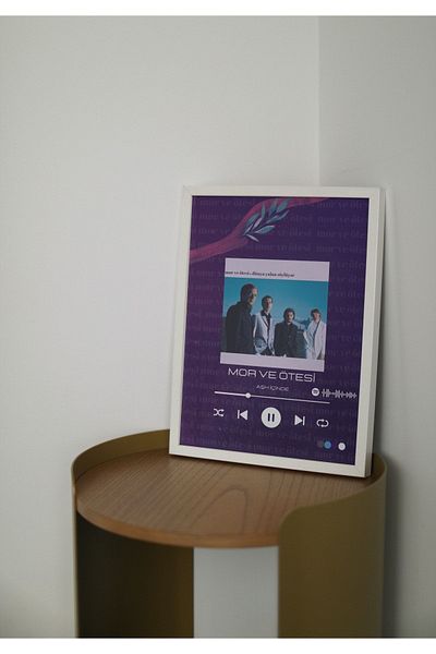 Arthopia Μωβ και πέρα ​​από - Αγάπη σε Spotify Αυτοκόλλητο με σχέδιο γραμμικού κώδικα