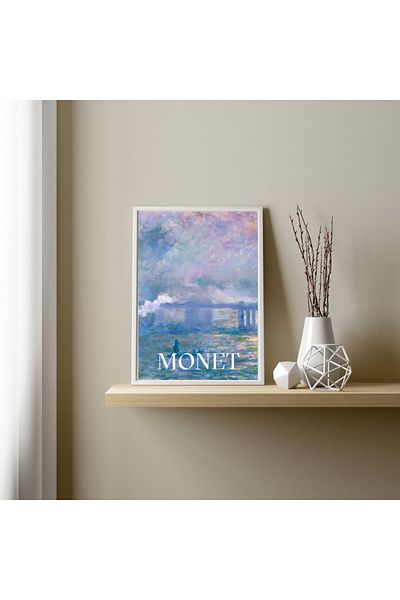 Arthopia Claude Monet Διακοσμητικός Πίνακας Αφίσας Υψηλής Ποιότητας Σχεδιασμού με κορνίζα