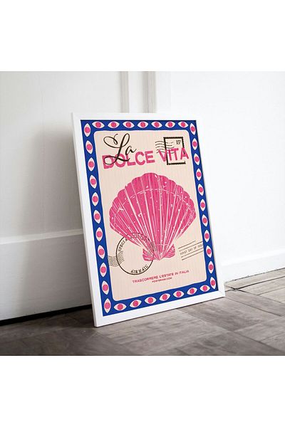 Arthopia La Dolce Vita Oyster Blue Pinterest Πίνακας καλλιτεχνικού σχεδιασμού με κορνίζα αφίσας