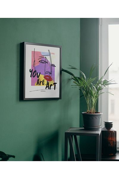 Arthopia You Are Art Art PopArt Πολύχρωμη αφίσα Pinterest με κορνίζα Υψηλής ποιότητας διακοσμητικό σχέδιο ζωγραφικής