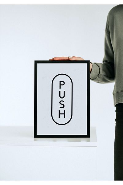 Arthopia Διακοσμητική αφίσα Siphon Push Push Πίνακας υψηλής ποιότητας σχεδίου με πλαίσιο