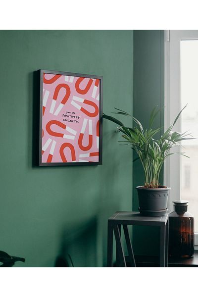 Arthopia Είστε θετικά μαγνητικό Pinterest Πίνακας σχεδίασης διακόσμησης υψηλής ποιότητας με πλαίσιο αφίσας
