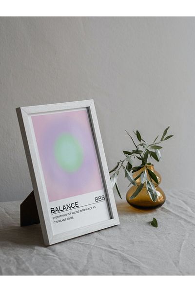 Arthopia Balance Balance 888 Angel Number Δώρο Αφίσα Πλαισιωμένη ζωγραφική καλλιτεχνικής σχεδίασης
