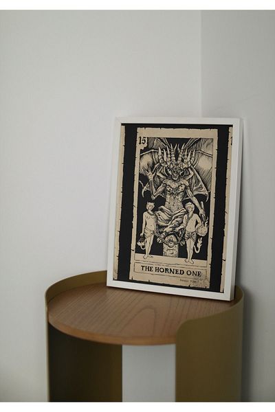 Arthopia Κάρτα Ταρώ The Horned One Pinterest Διακοσμητική αφίσα Πίνακας υψηλής ποιότητας σχεδίου με πλαίσιο