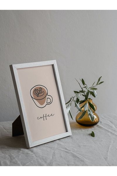 Arthopia Pinterest Coffee - Πίνακας υψηλής ποιότητας σχεδίου με πλαίσιο αφίσας καφέ