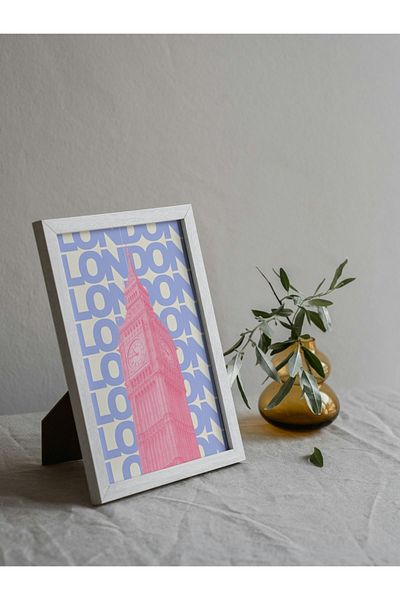 Arthopia London Pink City Cities Pinterest Αφίσα με κορνίζα Υψηλής ποιότητας διακοσμητικό σχέδιο ζωγραφικής