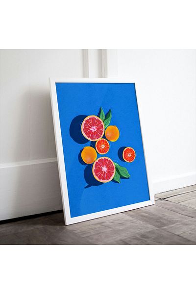 Arthopia Summer Fruit Mandarin Kitchen Pinterest Πλαίσιο αφίσας Πίνακας σχεδίασης υψηλής ποιότητας