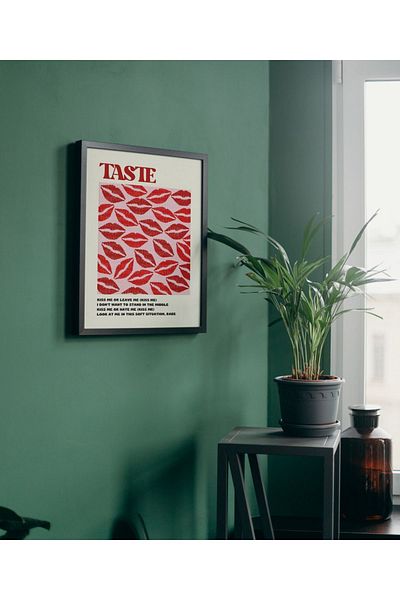 Arthopia Taste Red Kiss Kiss Pinterest Πίνακας υψηλής ποιότητας σχεδίου με πλαίσιο αφίσας