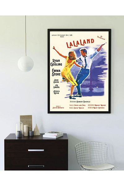 Arthopia Πλαίσιο δώρου με αφίσα ταινίας La La Land Πίνακας καλλιτεχνικού σχεδιασμού με κορνίζα