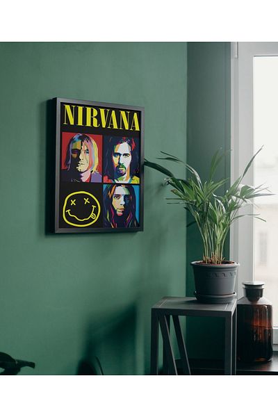 Arthopia Nirvana Kurt Cobain Chad And Dave Pinterest Πίνακας υψηλής ποιότητας σχεδίου με πλαίσιο αφίσας