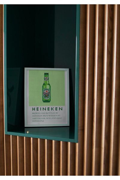 Arthopia Αφίσα με σχέδιο με κορνίζα Heineken Beer Decoration