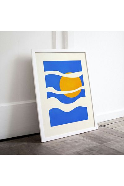 Arthopia Summer Vibe Blue Sea Sea Sand Sun Pinterest Δώρο Αφίσα Πίνακας καλλιτεχνικού σχεδιασμού με κορνίζα