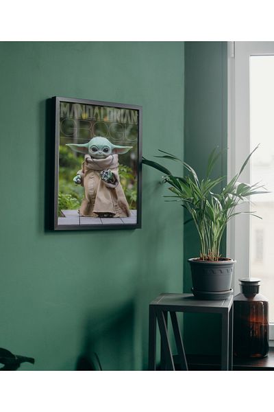 Arthopia Star Wars Mandalorian Grogu Yoda Vintage Διακόσμηση Υψηλής ποιότητας ζωγραφική αφίσα τοίχου με πλαίσιο