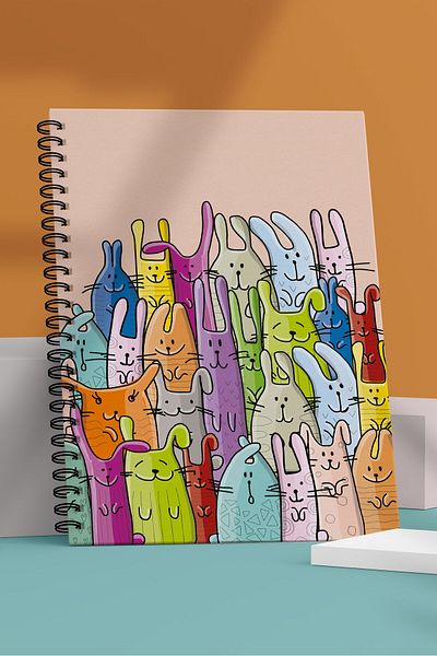 Apeirona Unlined Notebook| 90 Sheets| Steel Spiral| Hard Cardboard Cover