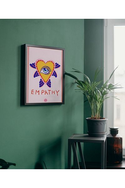 Arthopia Empathy Empathy Set Δώρο Αφίσα Πίνακας Καλλιτεχνικού Σχεδιασμού με κορνίζα
